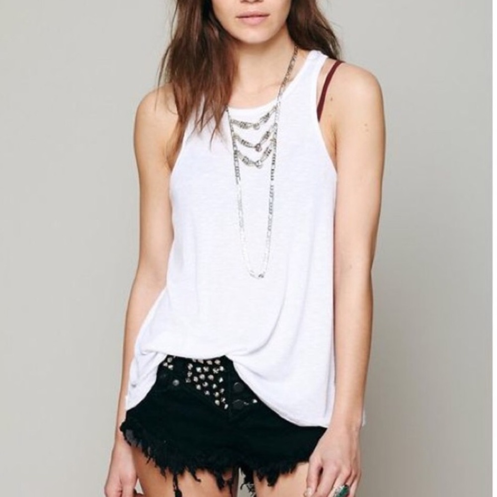 Free people black tank top